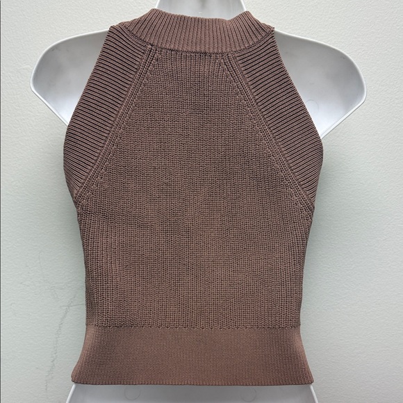 Wilfred Ribbed Knit Tank Top - Tan - Picture 2 of 6
